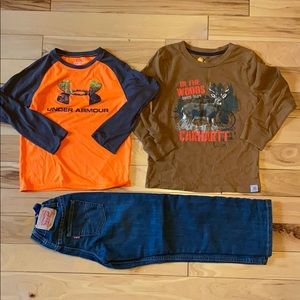 Country boy size 6 lot (2 shirts at 1 jeans)